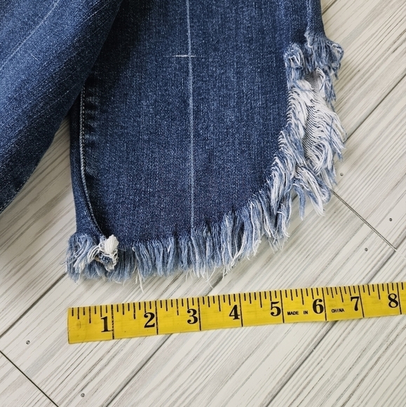 PAIGE Denim Hoxton Straight Cropped Ankle Jeans in Distressed Norfolk Blue Sz 25 - Picture 16 of 16